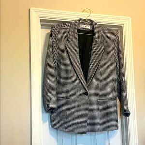 Dumas Black and White Checkered Blazer